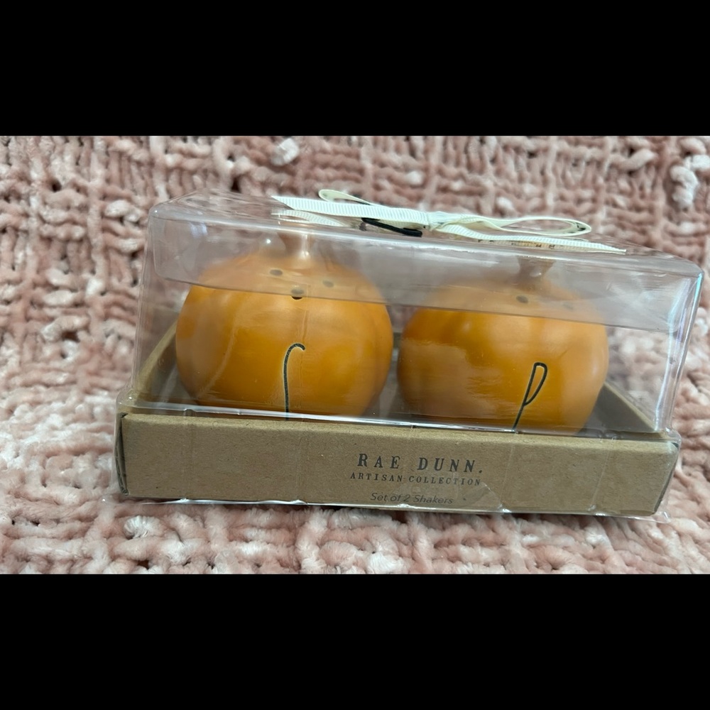 Rae Dunn pumpkin salt pepper shakers